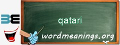 WordMeaning blackboard for qatari